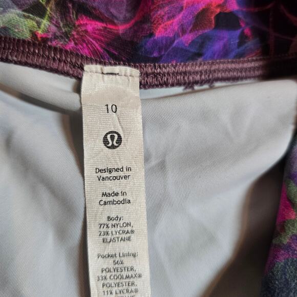 Lululemon Wunder Train High Rise Short 8" Vivid Floral Print - Picture 4 of 6